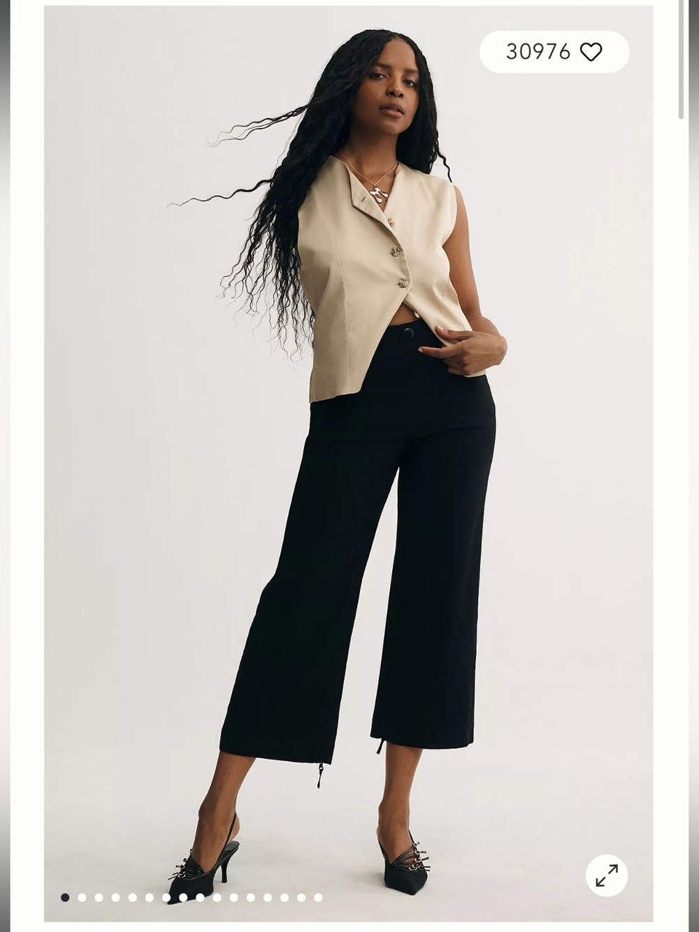 Anthropologie Colette 26 Black Wide-Leg Pants